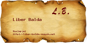 Liber Balda névjegykártya